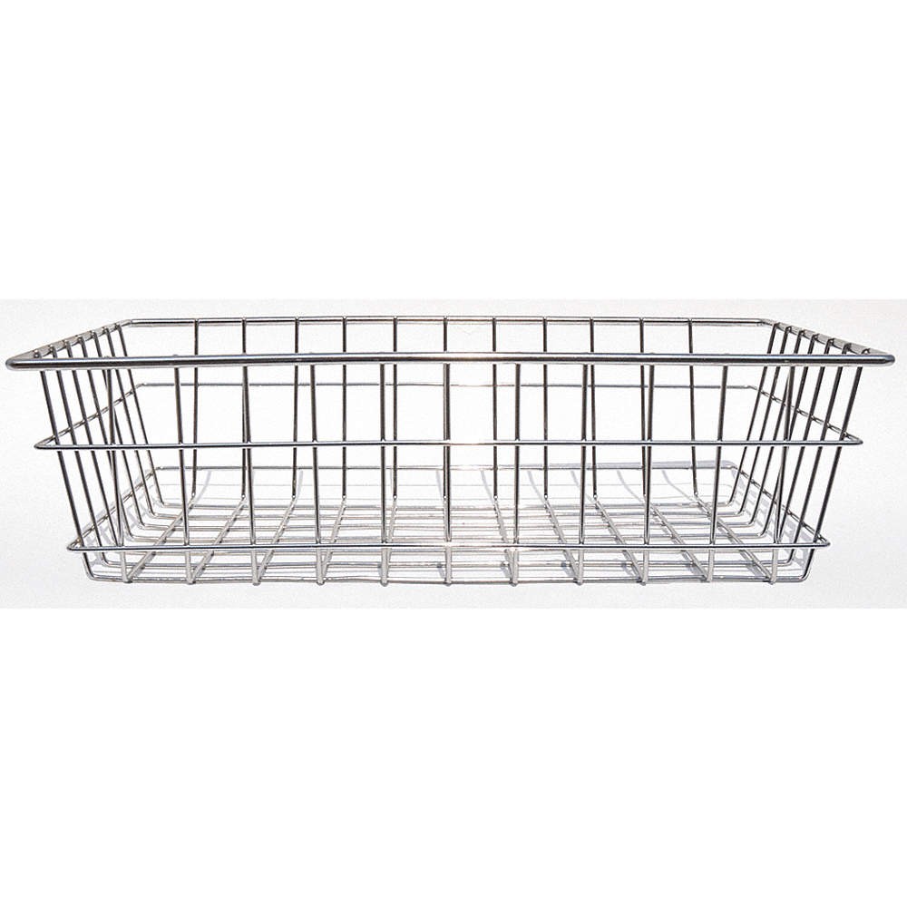 MARLIN STEEL WIRE PRODUCTS 00-150A-12 Storage Basket,Rectangular,Stainless 32HD3