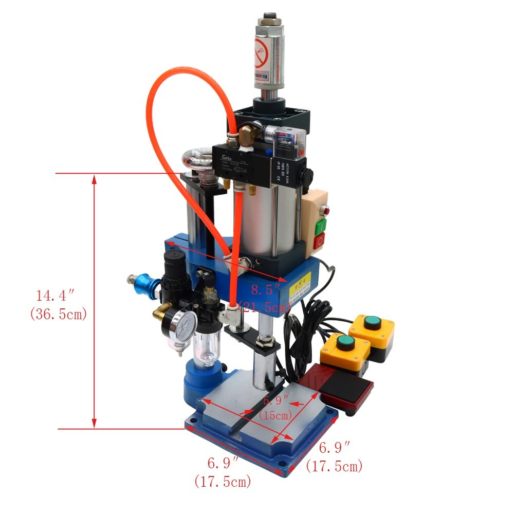 440lb/200kg Pneumatic Punch Machine for Metal Hole 2″-4″ Stroke Press Equipment