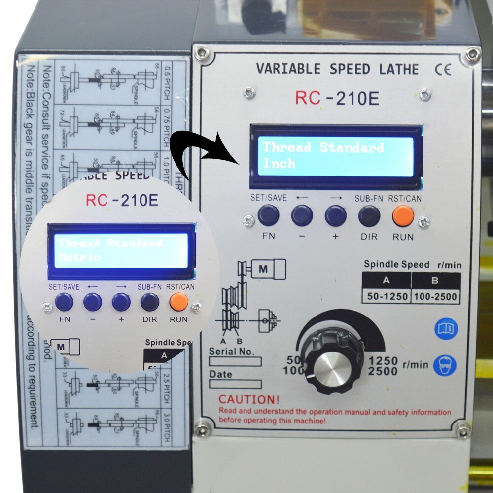 RC-210E Electronic Pulse Precision Gearless Metal Bench Metal Working 1100W