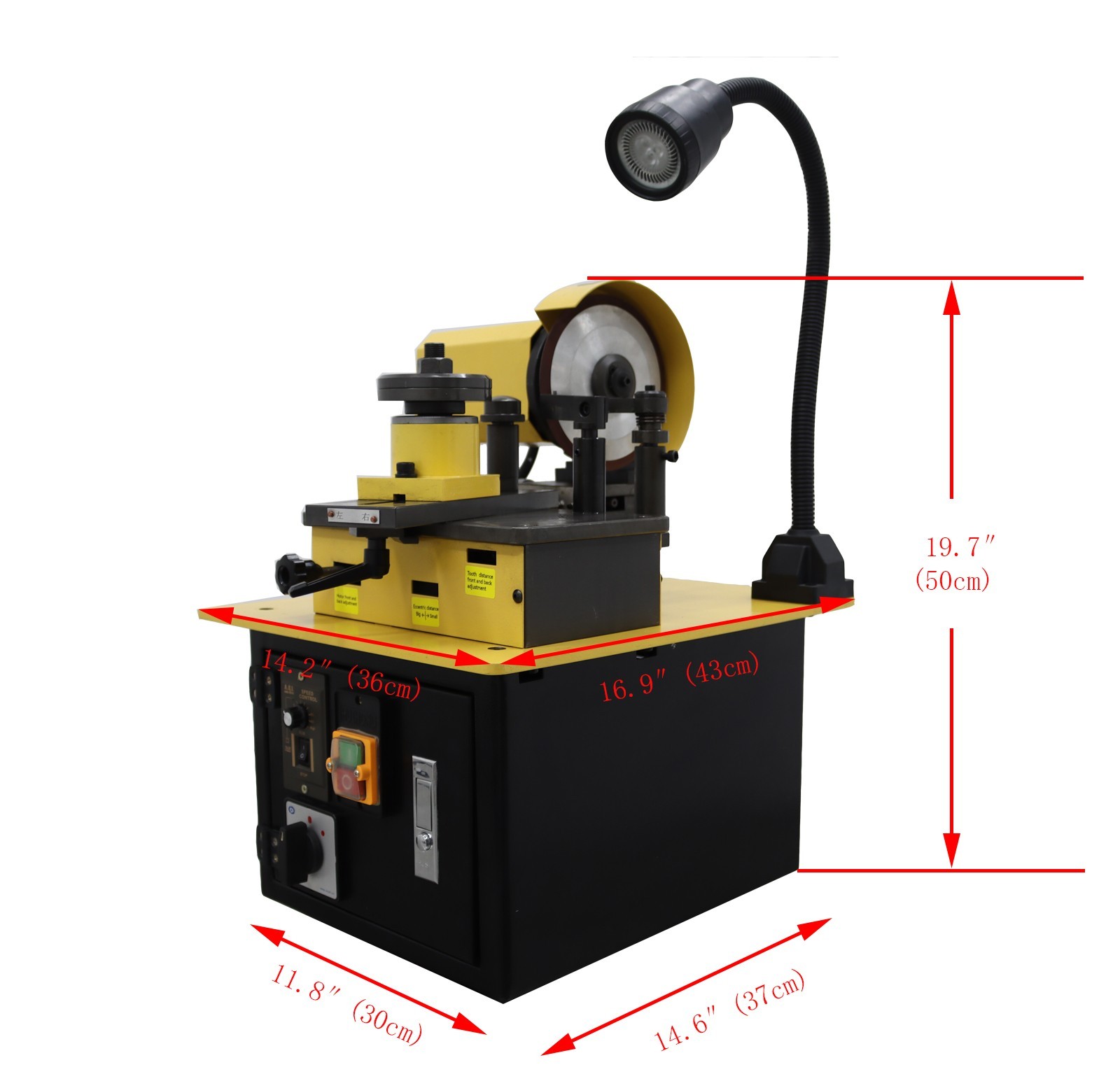 Ф2.4-13.8in Welding Saw Blade Grinder Speed Adjust Sawtooth Sharpening Tool 220V