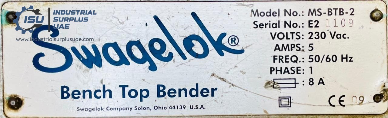 Swagelok MS-BTB-2 Electric Bench Top Tube Bender 230V #Faulty Control Board