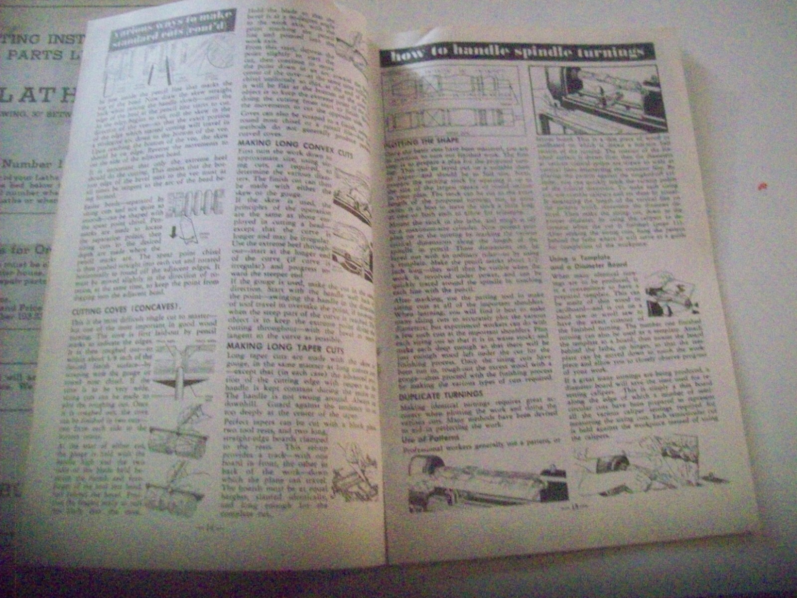 Sears Craftsman Owners Manual & THE WOOD LATHE Pamphlet Wood Lathe #103-23070