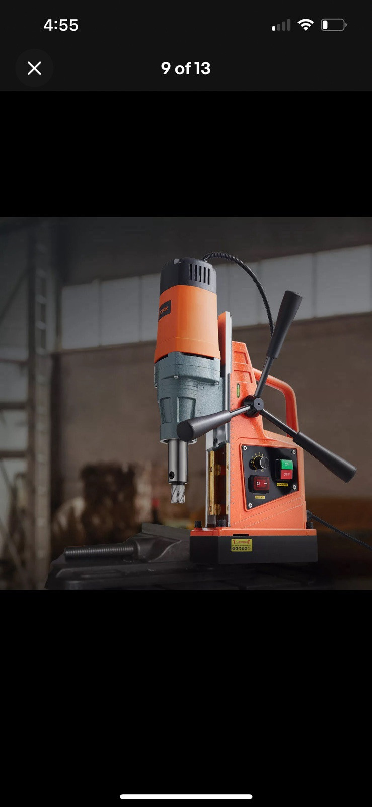 VEVOR MD50 Magnetic Drill 1550W 2922lbf/13000N Portable Mag Drill Press 500RPM
