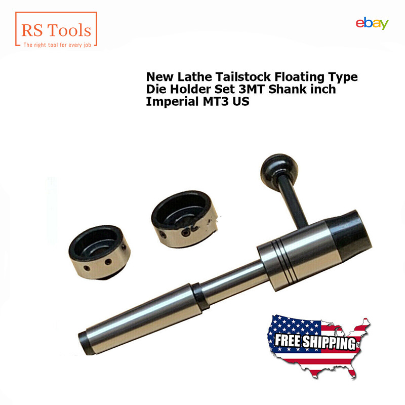 MT3 Lathe Tailstock Floating Type Die Holder Shank inch Imperial 3MT RSTOOLS