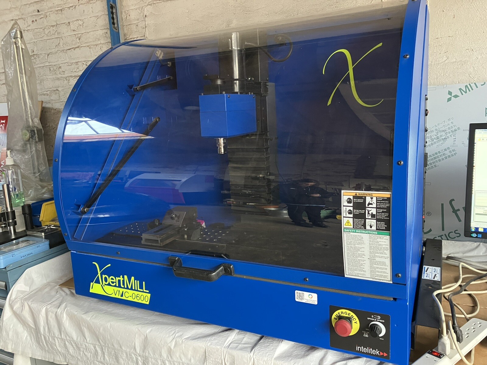2014 Intelitek CNC Mill eXpertMill VMC-0600 Milling Machine 1HP 110v ISO20