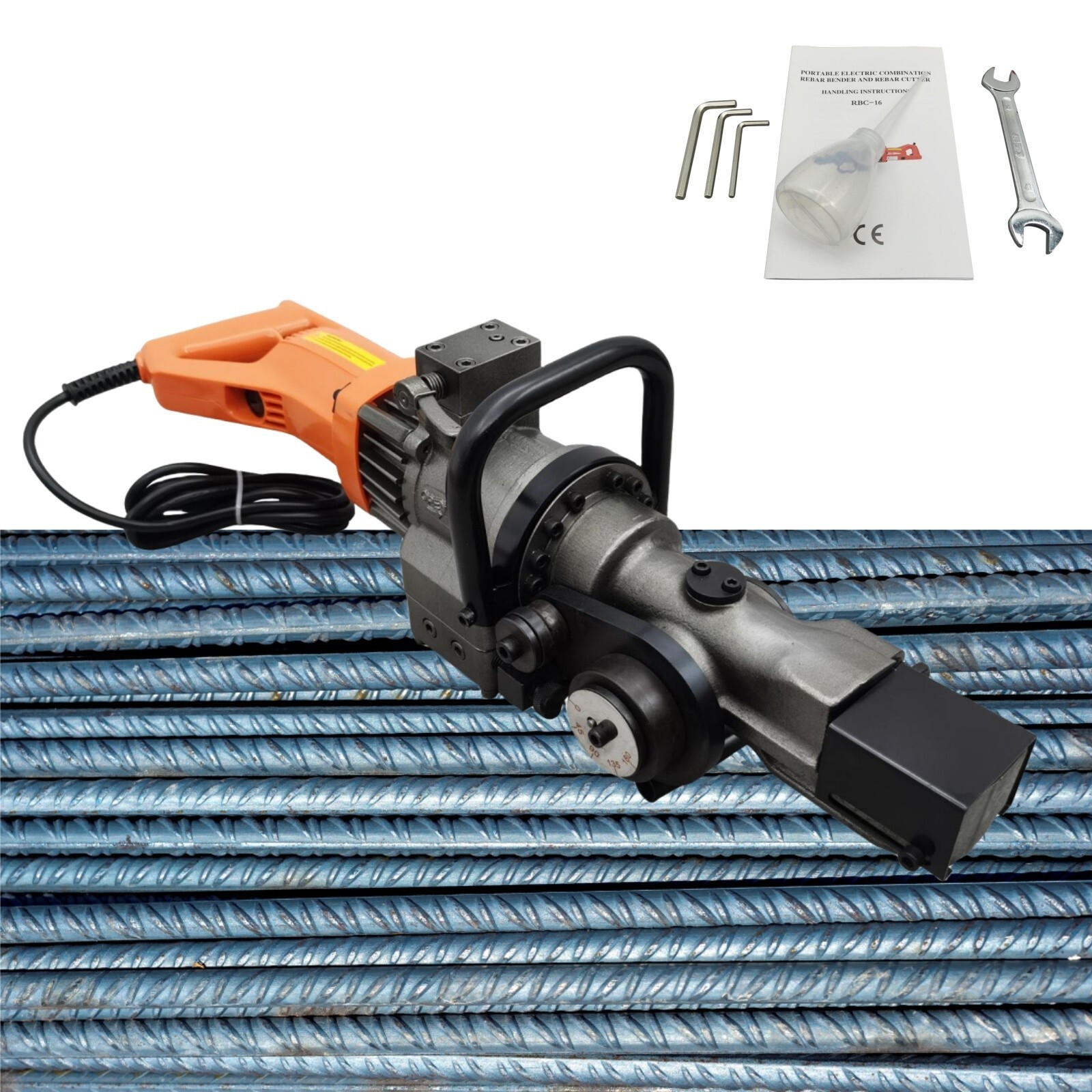 110V 900W Electric Hydraulic Rebar Bending Cutting Machine Steel Bender Cutter