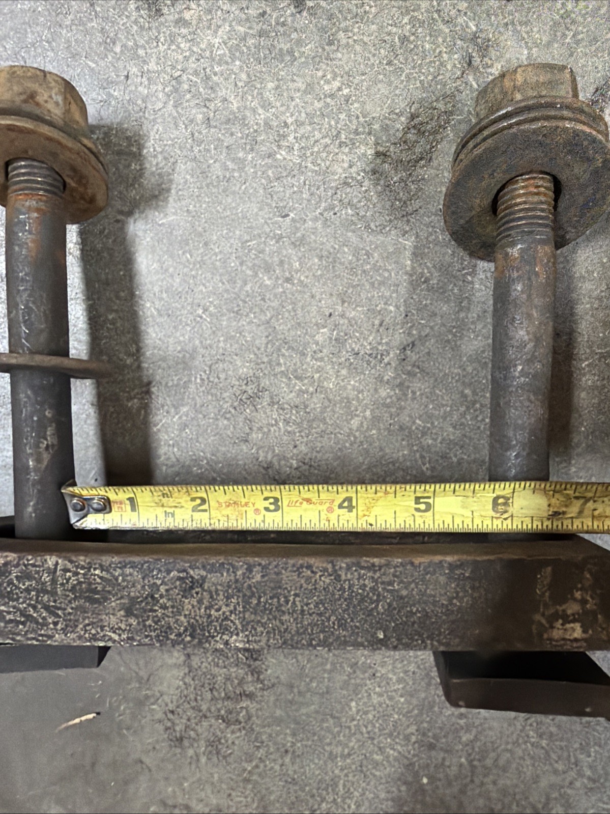 Cast iron lathe mount & bolt hold down Clamp 9” Long 3” Wide 1” Thick Good Thre