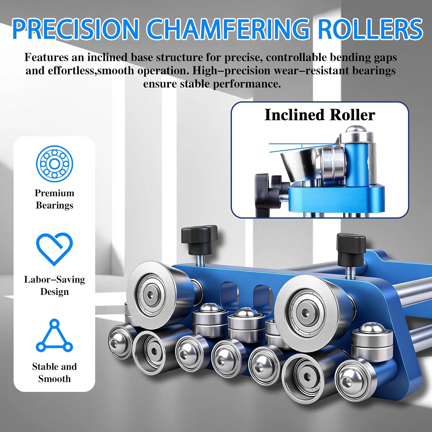 Sheet Metal Roller 2 Station Bender, Metal Roofing Tool with 0-100° Bending Rang