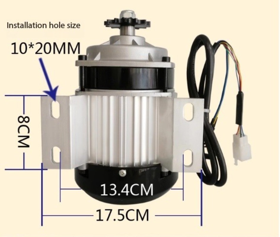 Electric Tricycle Motor DC Brushless Chain Mid-Mount Motor 48V 500W