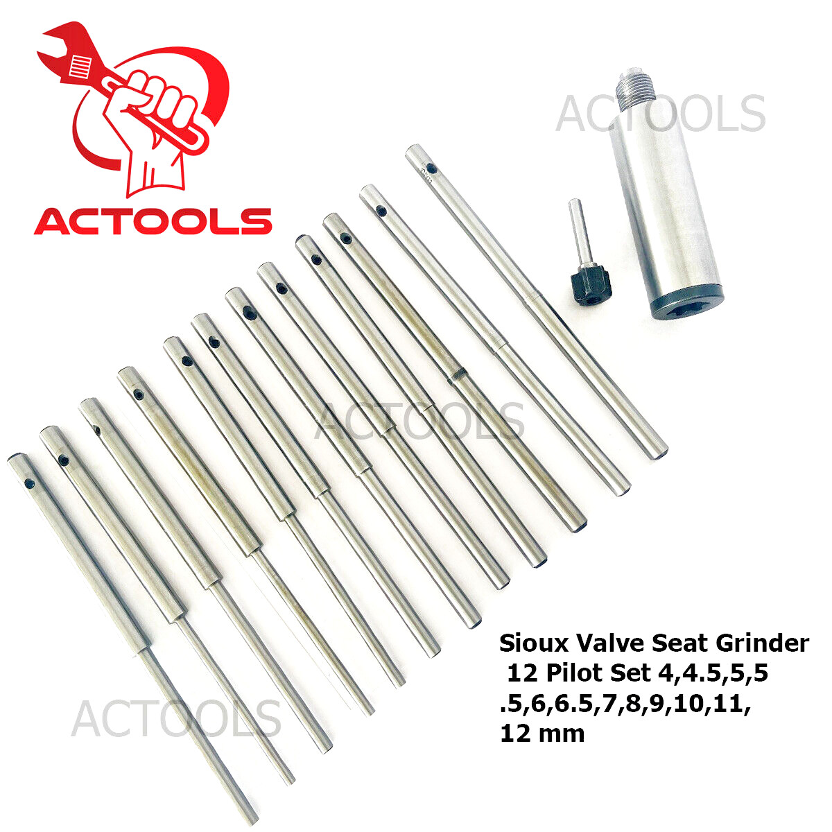 Sioux Valve Seat Grinder Pilot 12 Pcs Set 4,4.5,5,5.5,6,6.5,7,8,9,10,11,12mm