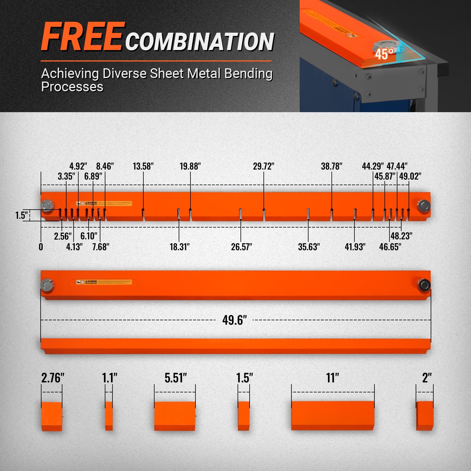 220V 48” Industrial Magnetic Pan and BOX Heavy Duty Sheet Metal Brake,MSMB1250E