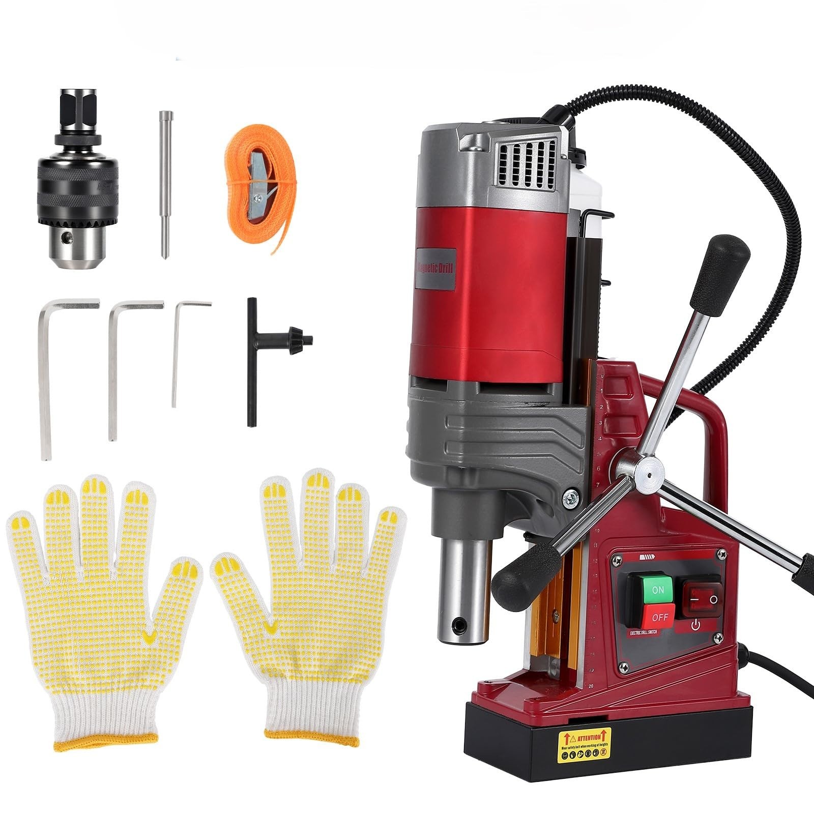 1450W Magnetic Drill Press 1.57in Max Drilling Diameter 820 RPM 2920 lbf/13000N