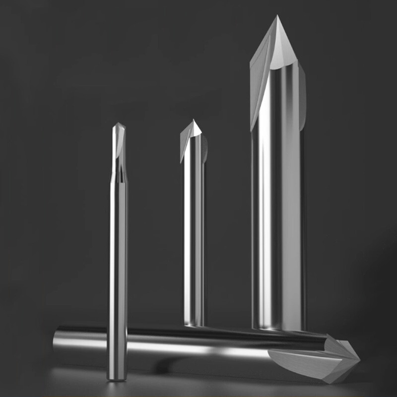 Solid Carbide 60/90/120° Chamfer End Mill 3-Flute Aluminum Milling Cutter Router
