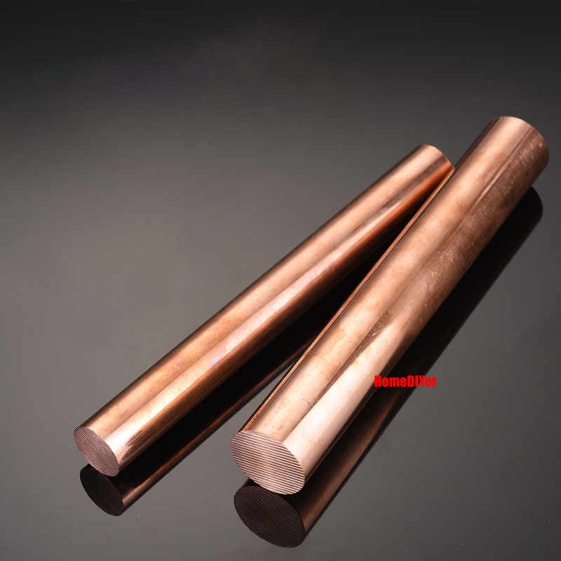 T2 Copper Round Bars Solid Profile Rods Diameter 8mm- 100mm Length 100mm- 300mm