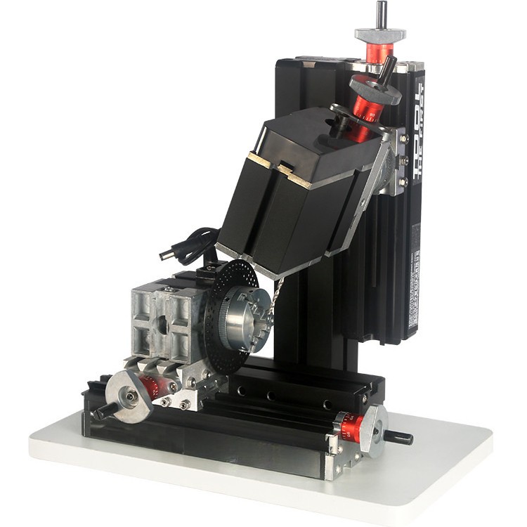 60W Metal Indexing Milling Machine DIY 6 Axis Drilling Milling Machine 12000rpm