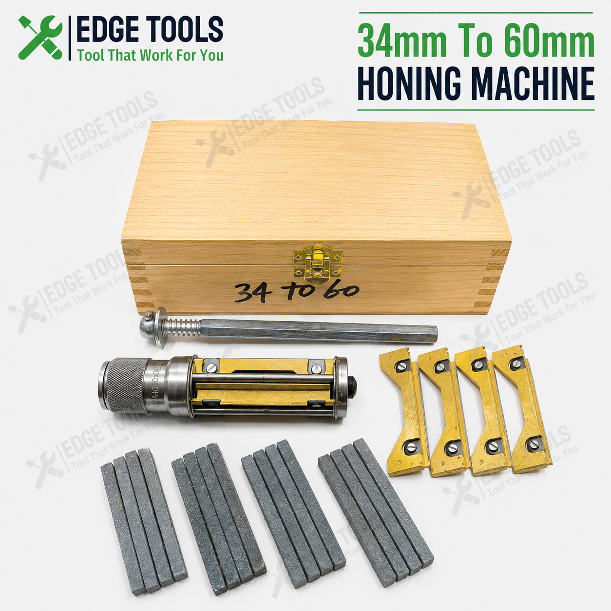 Cylinder Engine Hone Kit 34mm To 60mm Honing Machine + Honing Stones USA