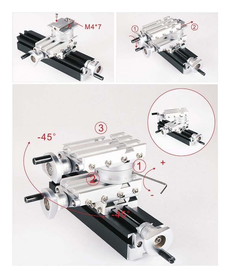 High Power 60W Miniature Metal Rotary Lathe Model Making Lathe Equipment