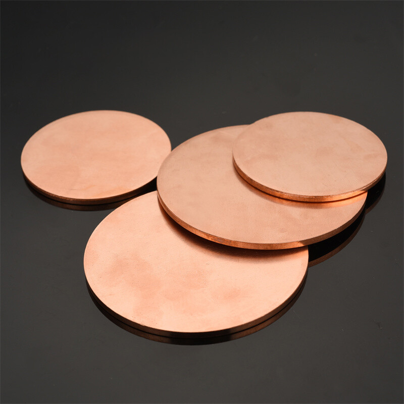 Pure Copper Discs Blanks Round Plate Metal Sheet Thick 0.5~5mm, Dia Ø10mm~200mm
