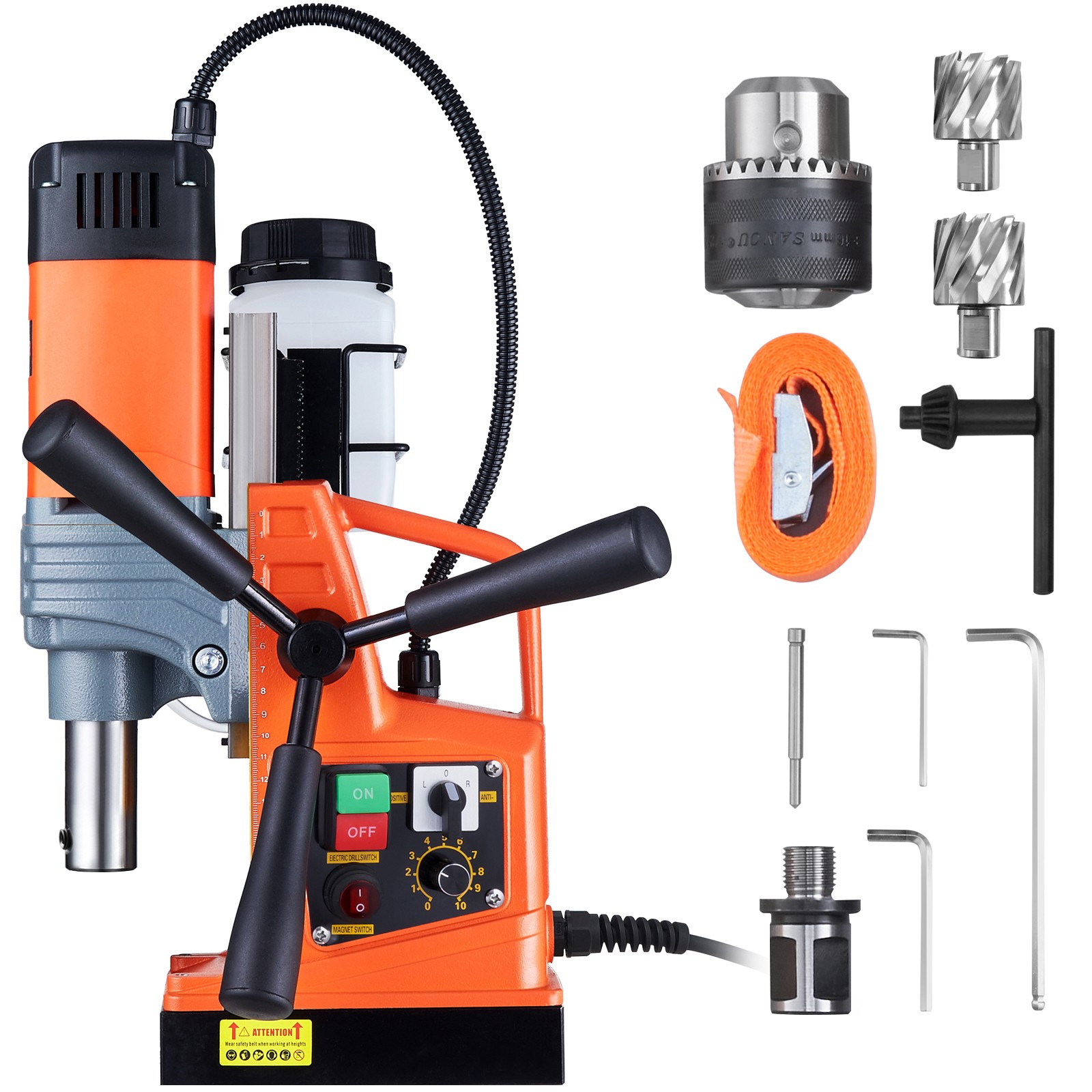 VEVOR Magnetic Drill 1300/1400/1550W 2922lbf/13000N Portable Mag Drill Press
