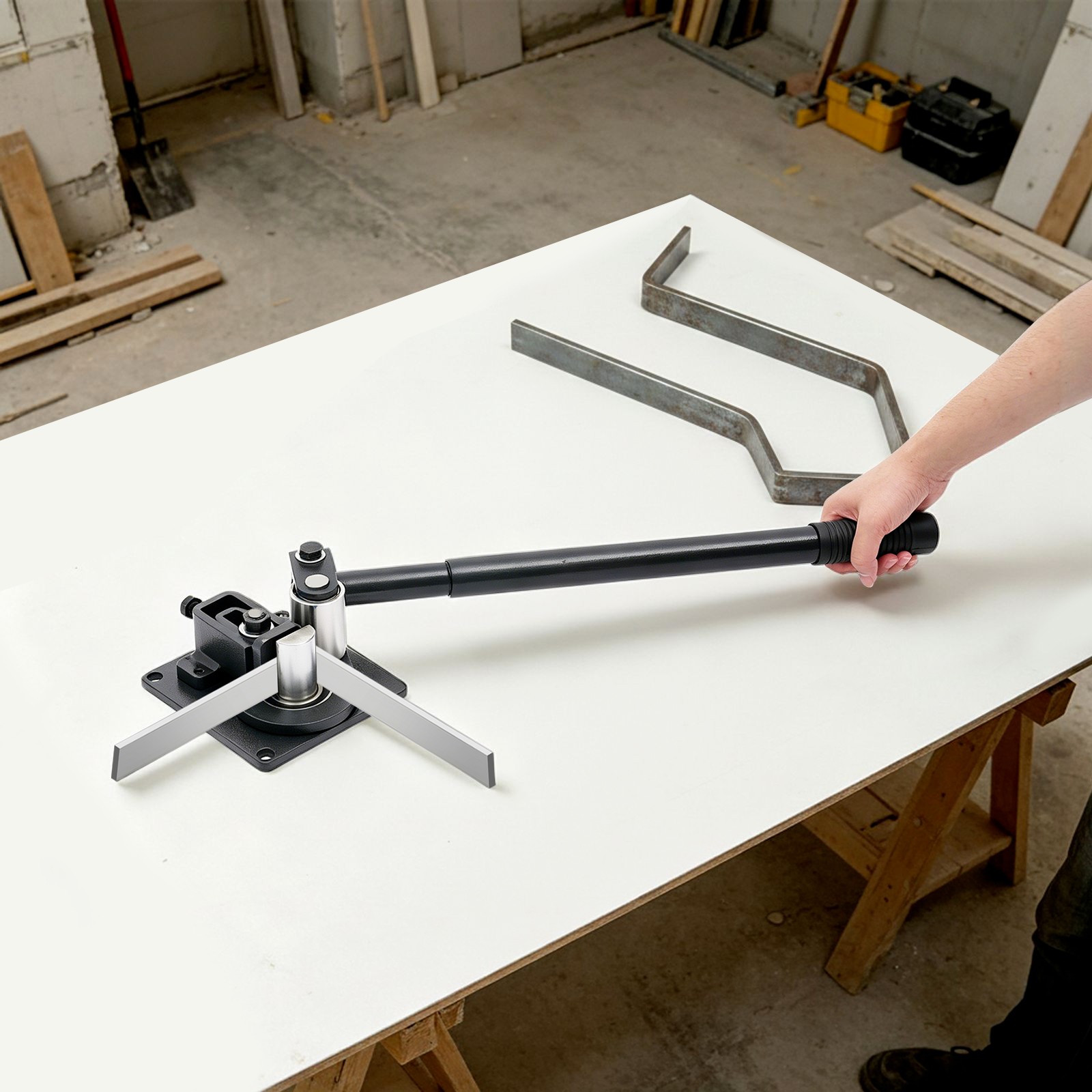 Manual Flat Bar Bender, Sheet Metal 90° Bending Tool, Flat Metal Bending Tool