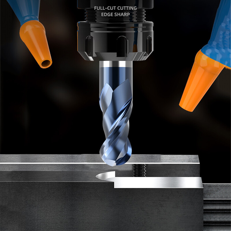 Ball Nose Round End Mill Drill TISIN Coating Milling Cutter Engraving Bit Or CNC