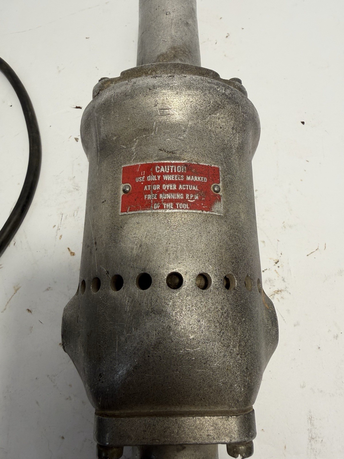 Vintage Heavy Duty Electric Straight Grinder 19.5” Cast Aluminum Housing Works