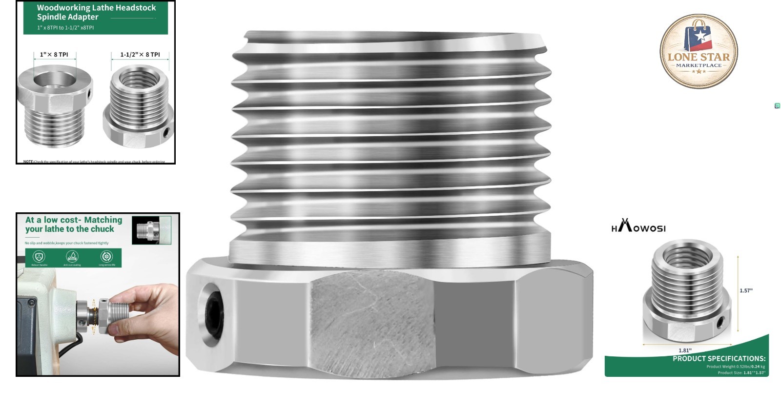 Lightweight and Reliable Lathe Spindle Adapter for Seamless Woodworking Projects