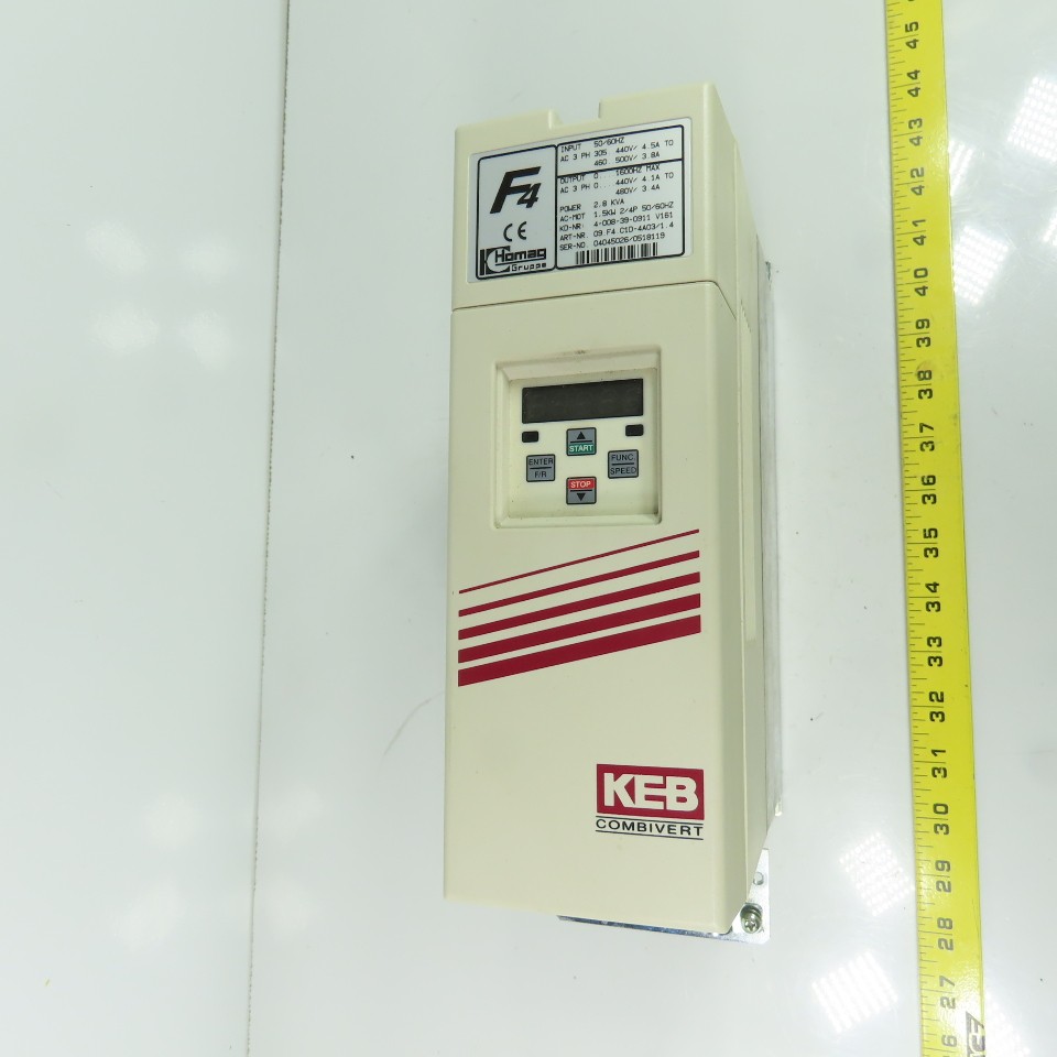 KEB 4-008-39-0911 3Ph 2.8KVA 50/60Hz Drive Inverter 305-500V Input 0-480V Output
