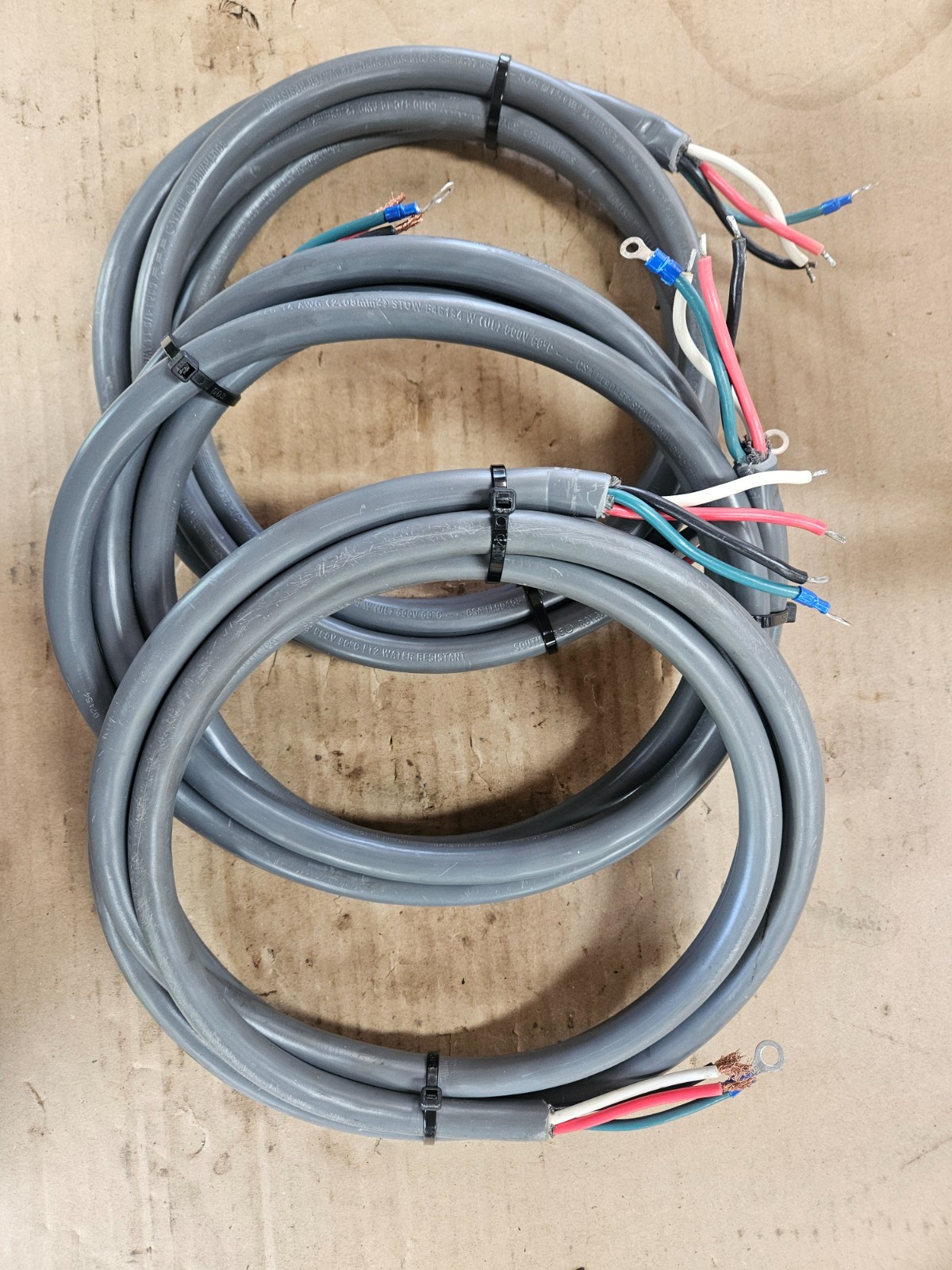 One Used Bridgeport Series I 9-foot Power Cord Southwire STOW 14AWG 4/C