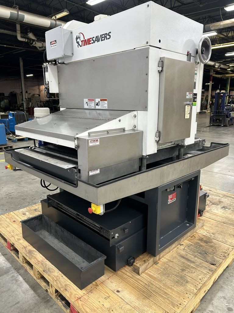Timesavers LYNX 37MWT-D-60 37″ Wet Wide Belt Finishing / Deburring Machine (2…