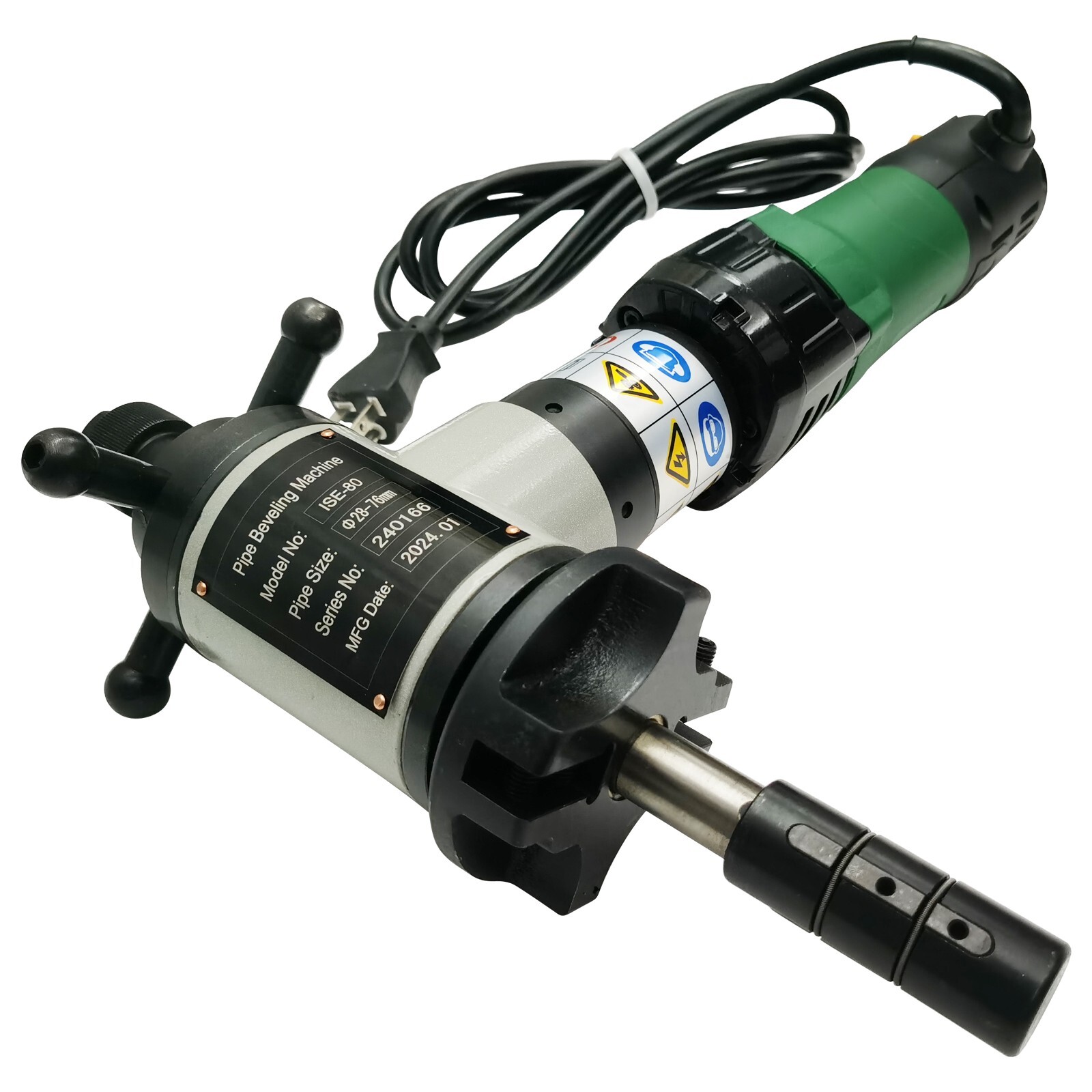 ISE-80 220V 1200W Electric 1.1-3.0″ Pipe Beveling Machine 0°/30°/37.5° 55RPM