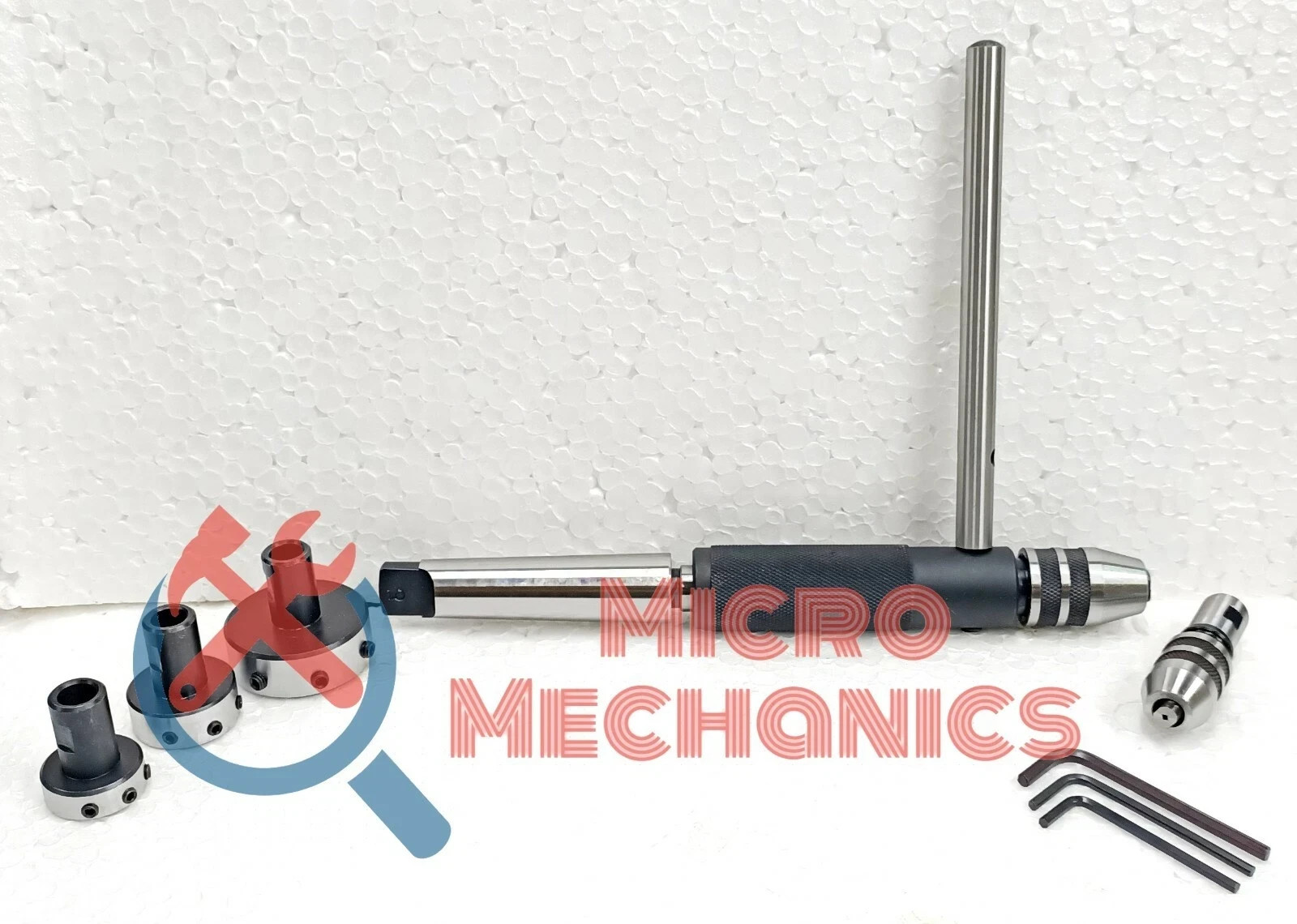 LATHE TAILSTOCK TAP & DIE HOLDER SLIDING TYPE SET IN MT3 SHANK.