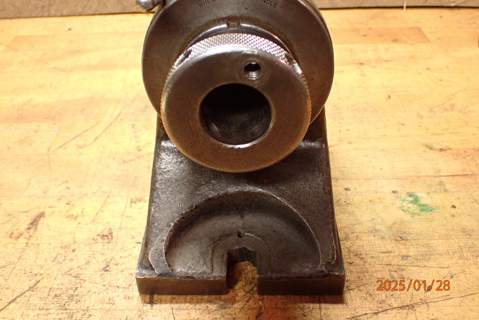 LOT B OLDER HARDINGE H-4 5C COLLET INDEX FIXTURE W/ DRAW BAR MACHINIST FIXTURE