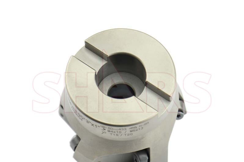 Shars 3″ High Feed Indexable Face Mill 5FL 4 Cutting Edge SDMT 120412 Insert S[
