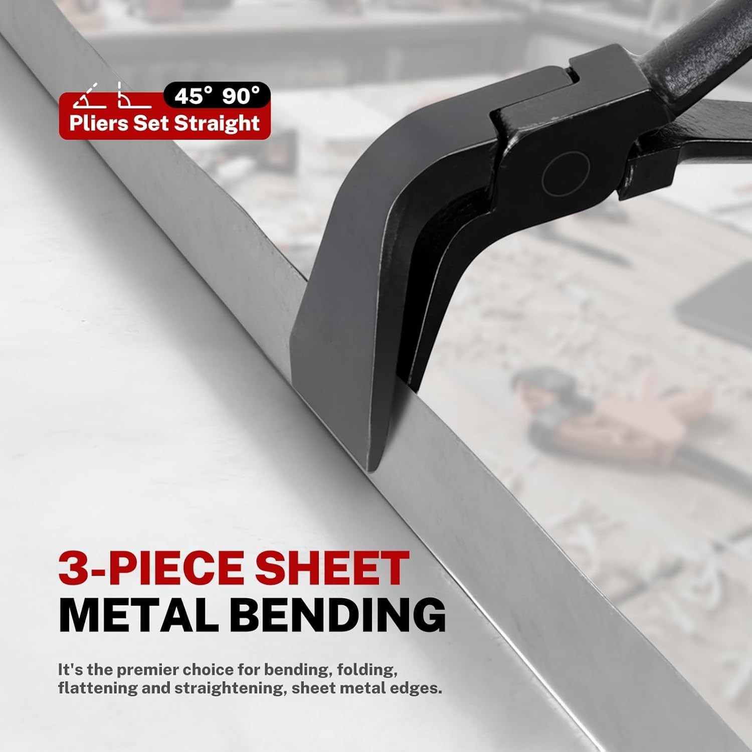 Durable 3-Piece Metal Bending Pliers Set with Comfortable Grip – 2.38″ Wide
