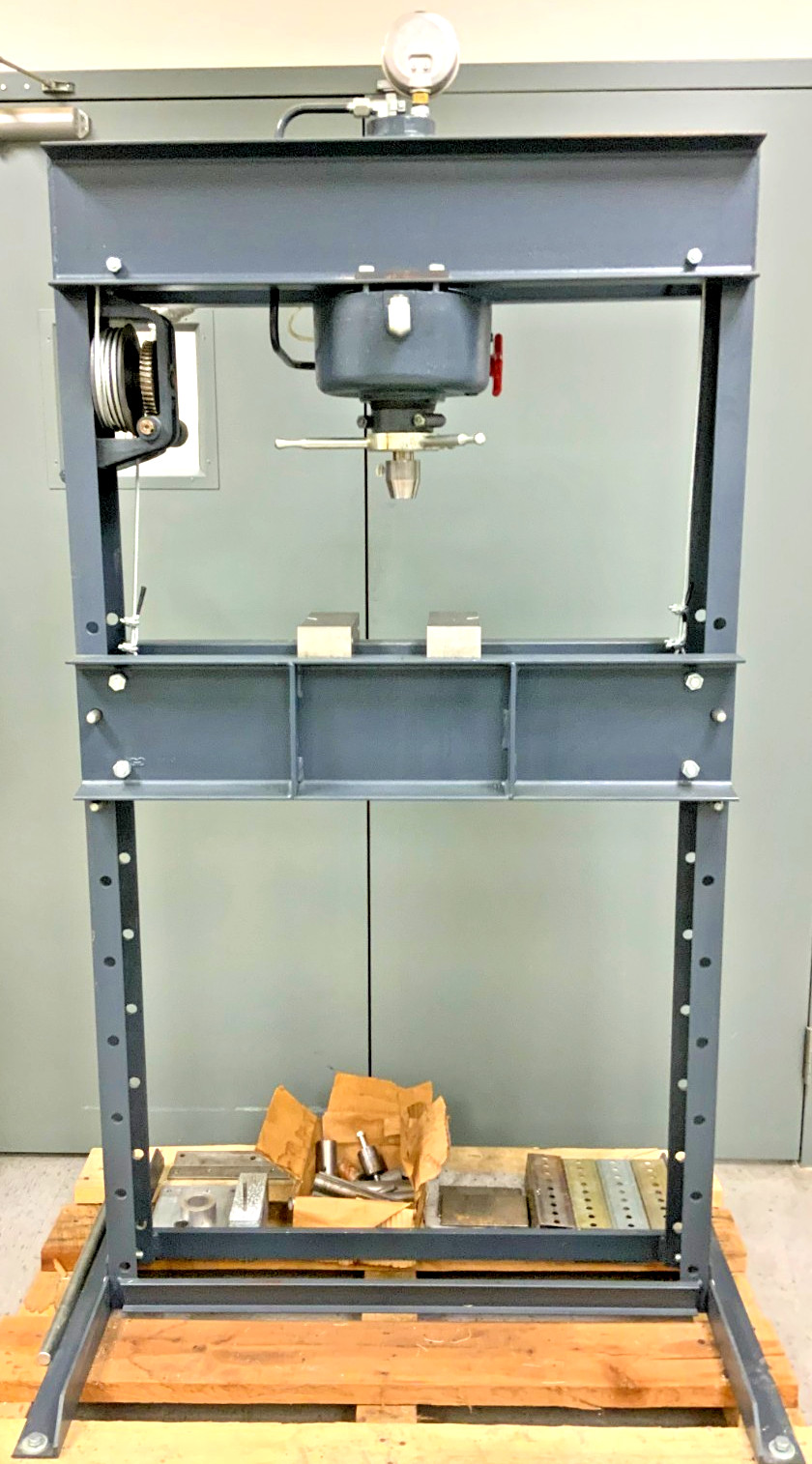 Dake 907001 25-Ton Hand Operated Hydraulic Press H-Frame Rapid Ram Return D8A