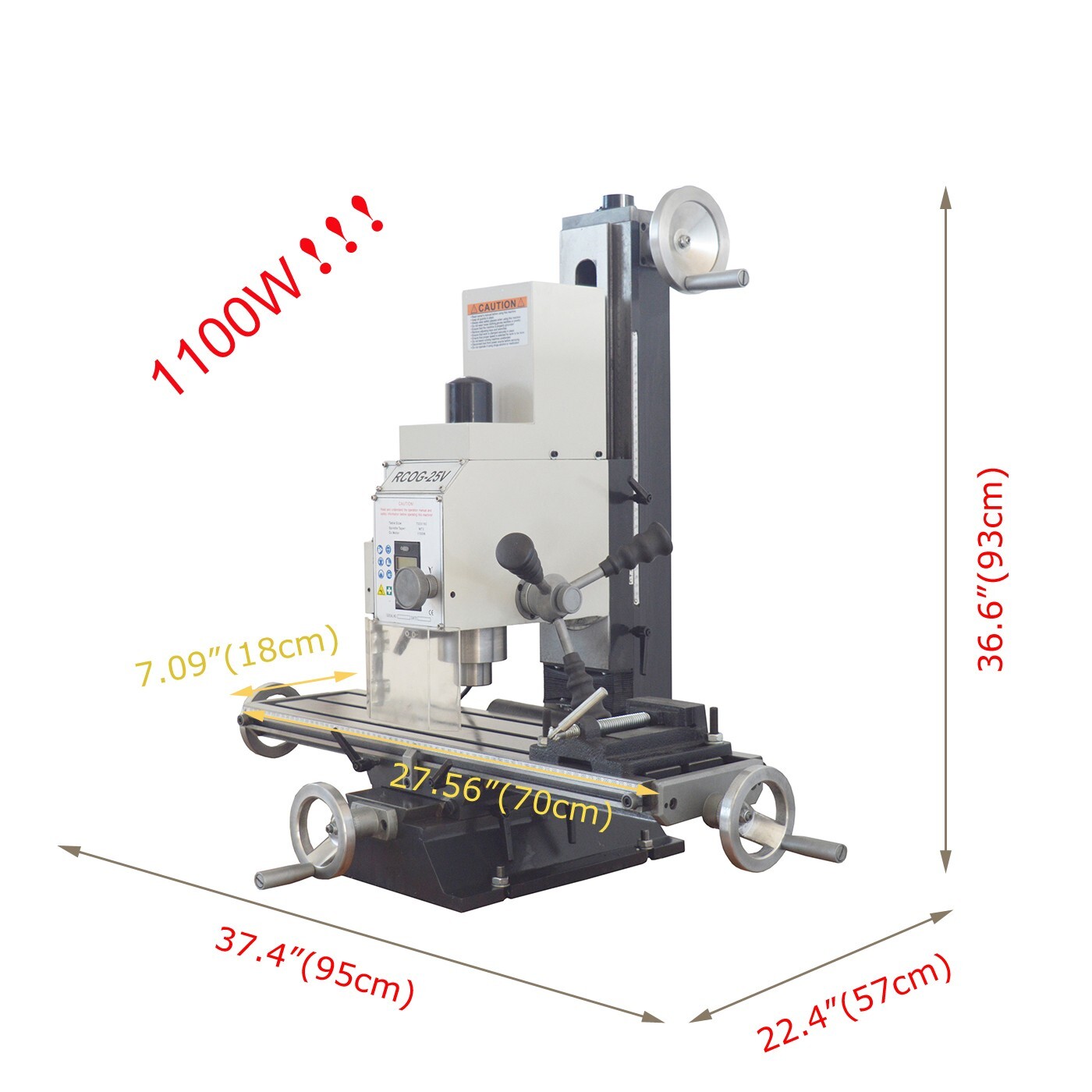 1100W TECHTONGDA® Brushless Motor Milling and Drilling Machine 110V DIY Lathe