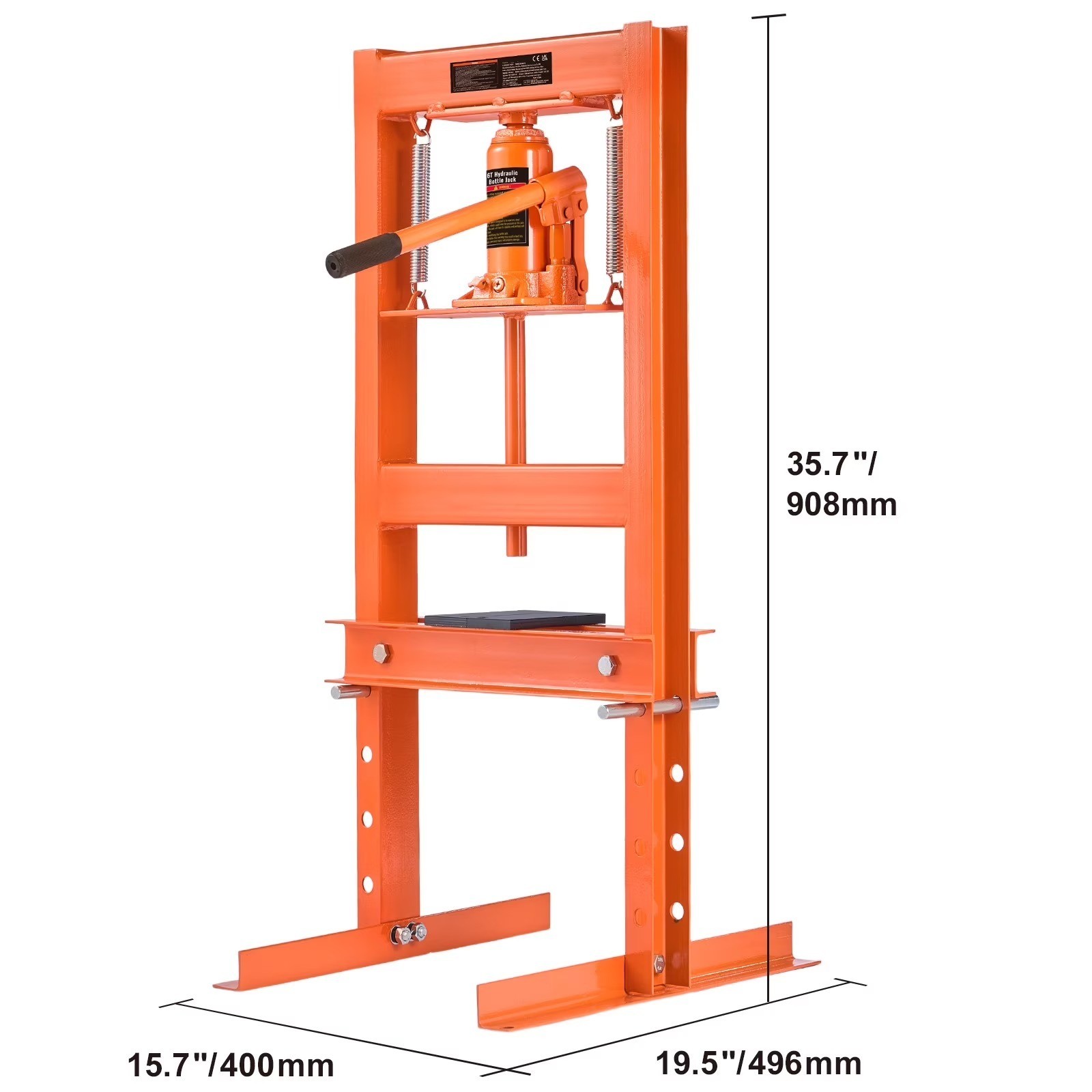Hydraulic Workshop Press, 6 Ton H-Frame Hydraulic Mechanic’s Floor Press