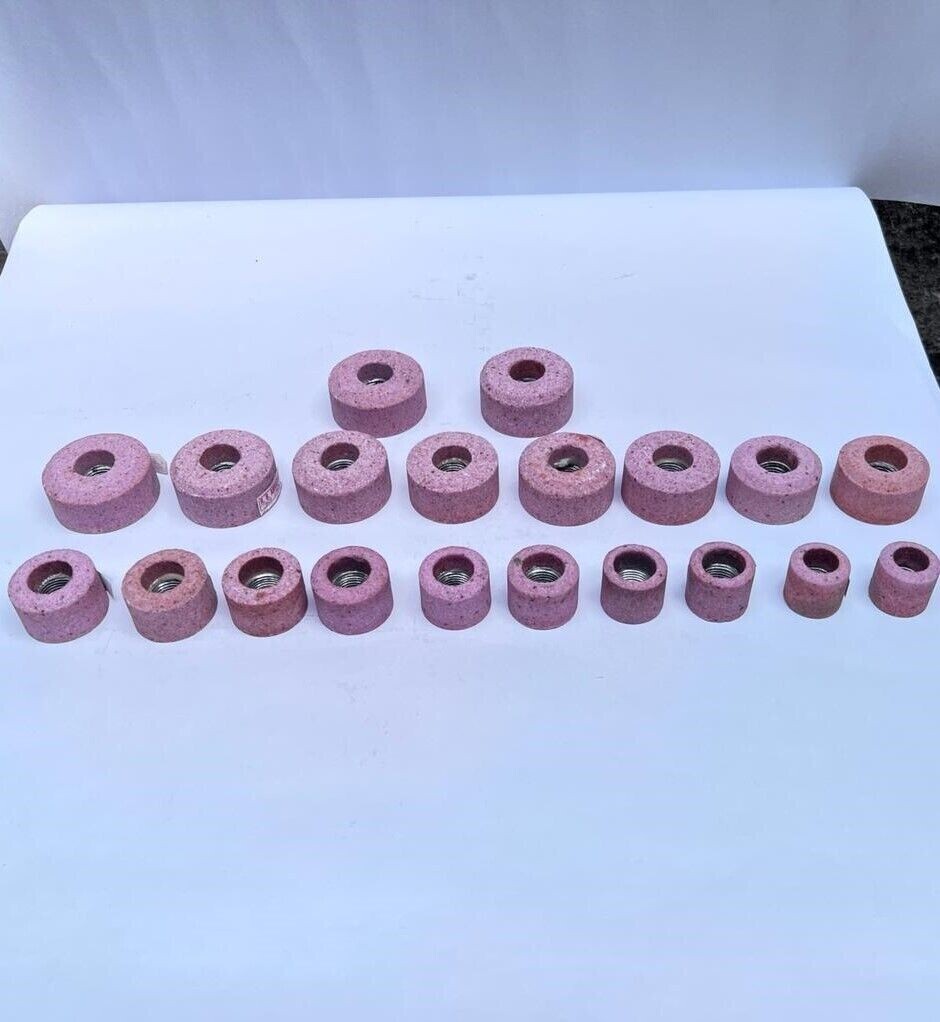 Valve Seat Grinding Stones Set Of 20 Pieces For Sioux Holder 11/16″ Thread Inch