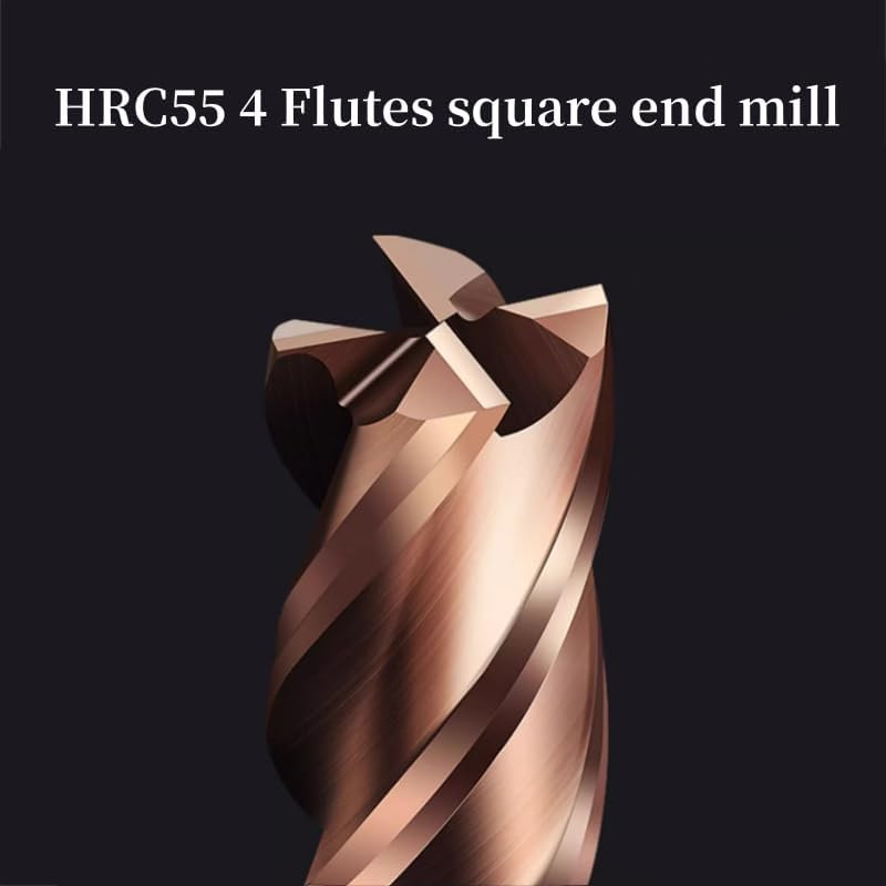 5Pcs 4 Flute Solid Carbide End Mills HRC55 5/16″x7/8″x2″-1/2″-4F