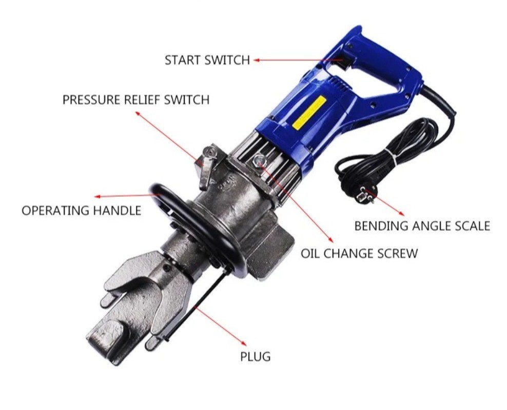 Portable Rebar Bending Machine RB-16 Portable Electric Hydraulic Bending Machine