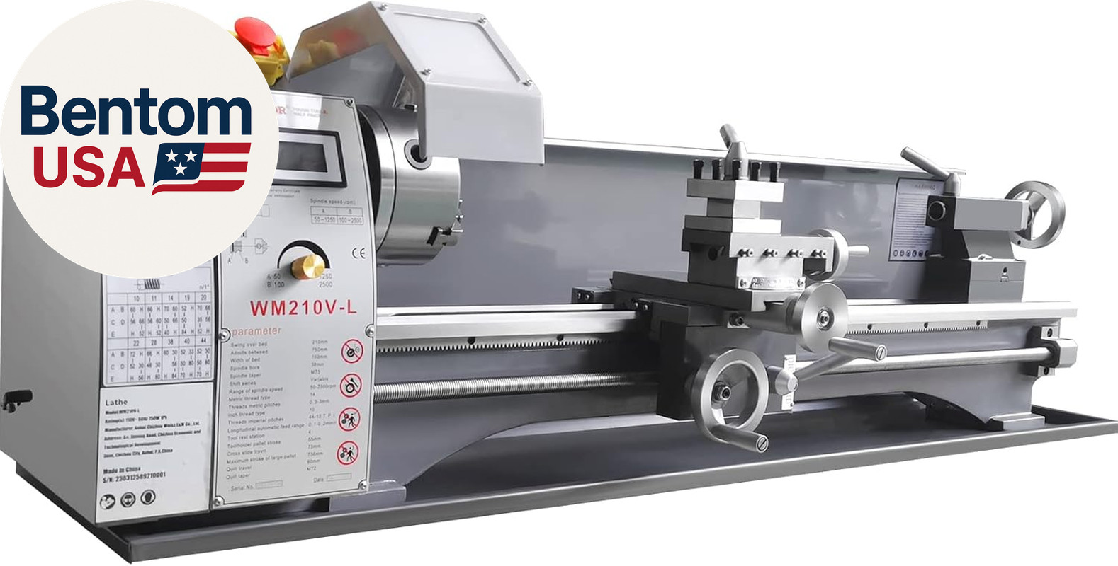 Metal Lathe, 8.3” X 29.5” Benchtop Metal Lathe 0-2500 RPM Continuously Variabl