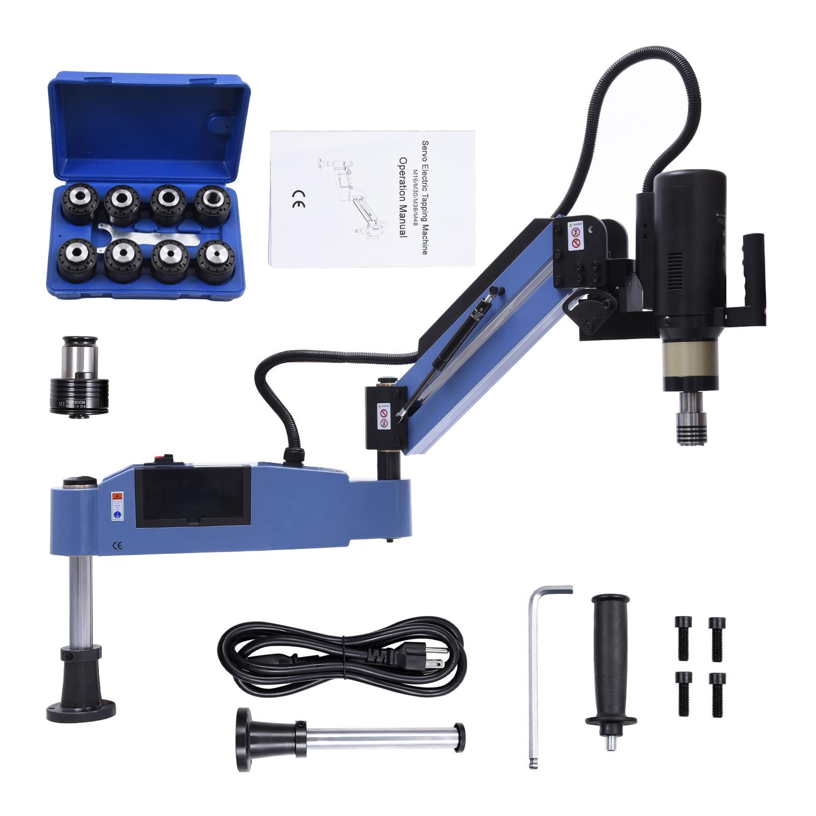 M3-M16 Universal Electric Tapping Machine Tapper Flexible Arms 360° Touch Screen