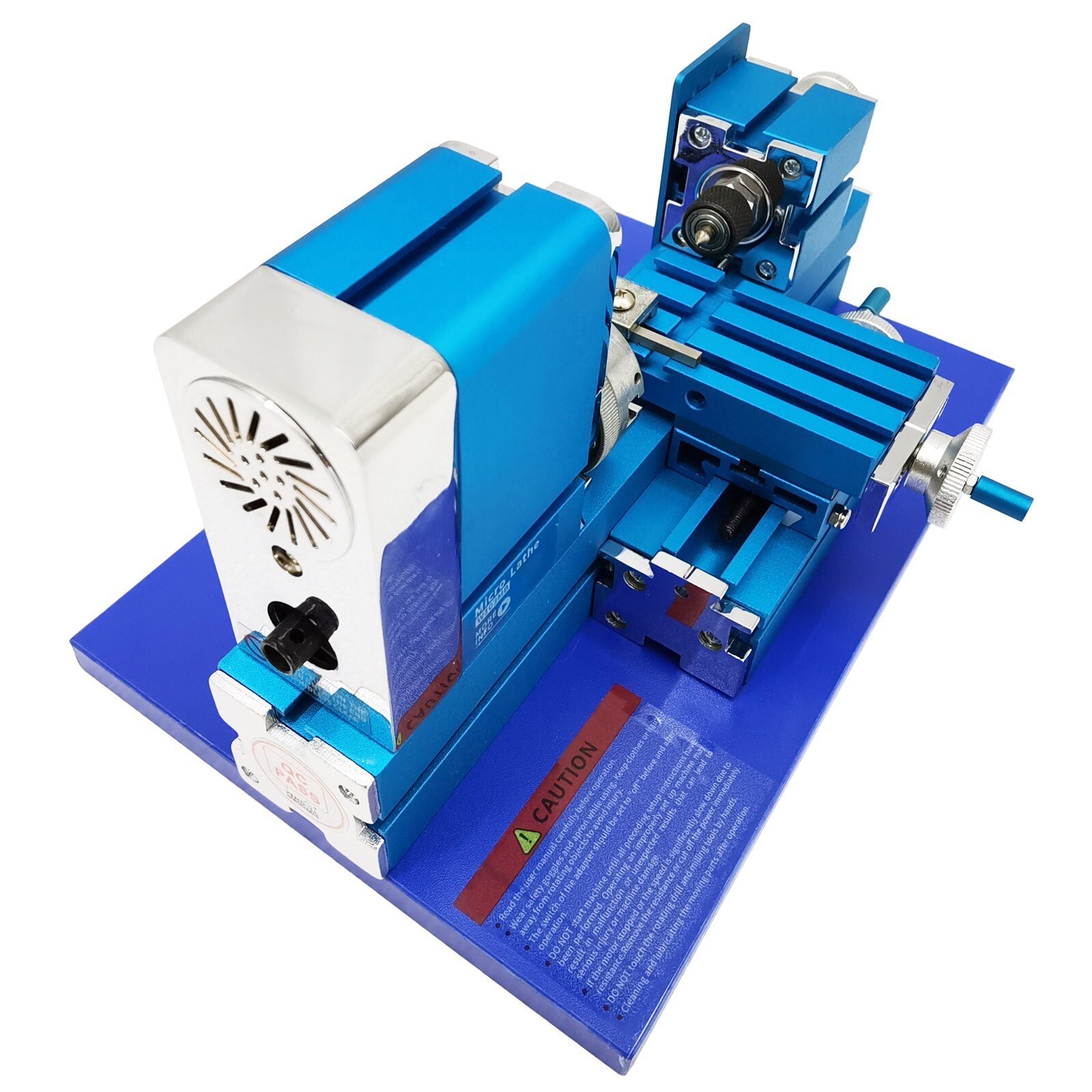 100-240V Mini Metal Lathe Machine for Woodwork,Soft Metals,Plexiglass,Plastic