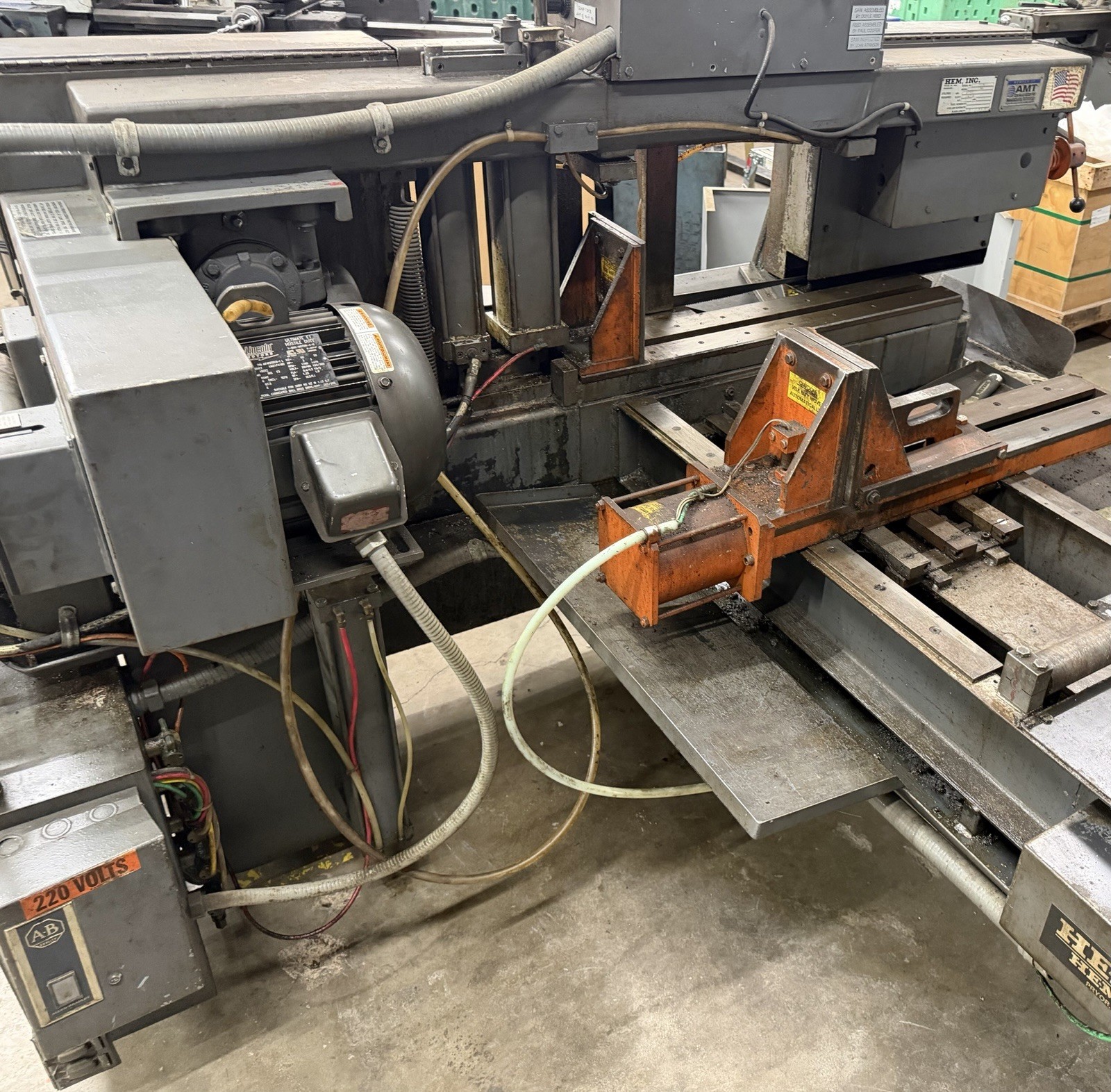 2001 HEM SAW H100 A BAND SAW Manual / AUTOMATIC METAL HORIZONTAL 12.75″ x 11″