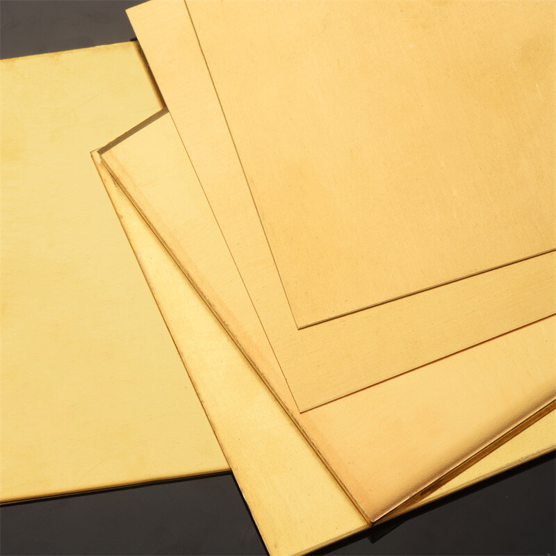 H62 Brass Sheet 0.5mm to 6mm Thickness DIY Copper Plate Durable Multiple Sizes
