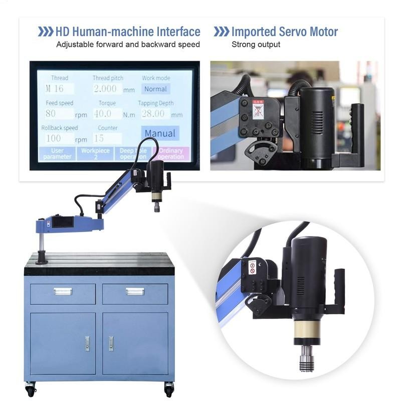 M3-M16 Universal Electric Tapping Machine 360° Flexible Arm with Collets New—