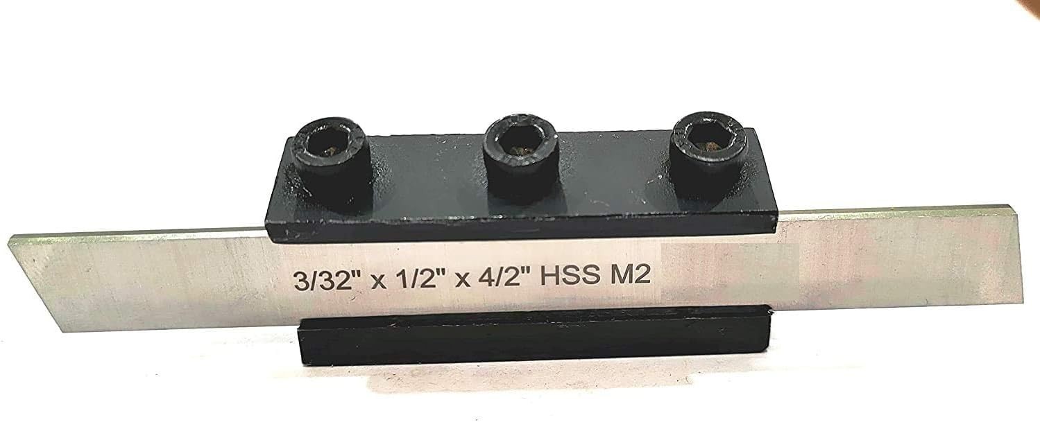 Non- Adjustable T-Parting Cut off Holder with Blade for Lathe Machine Tools