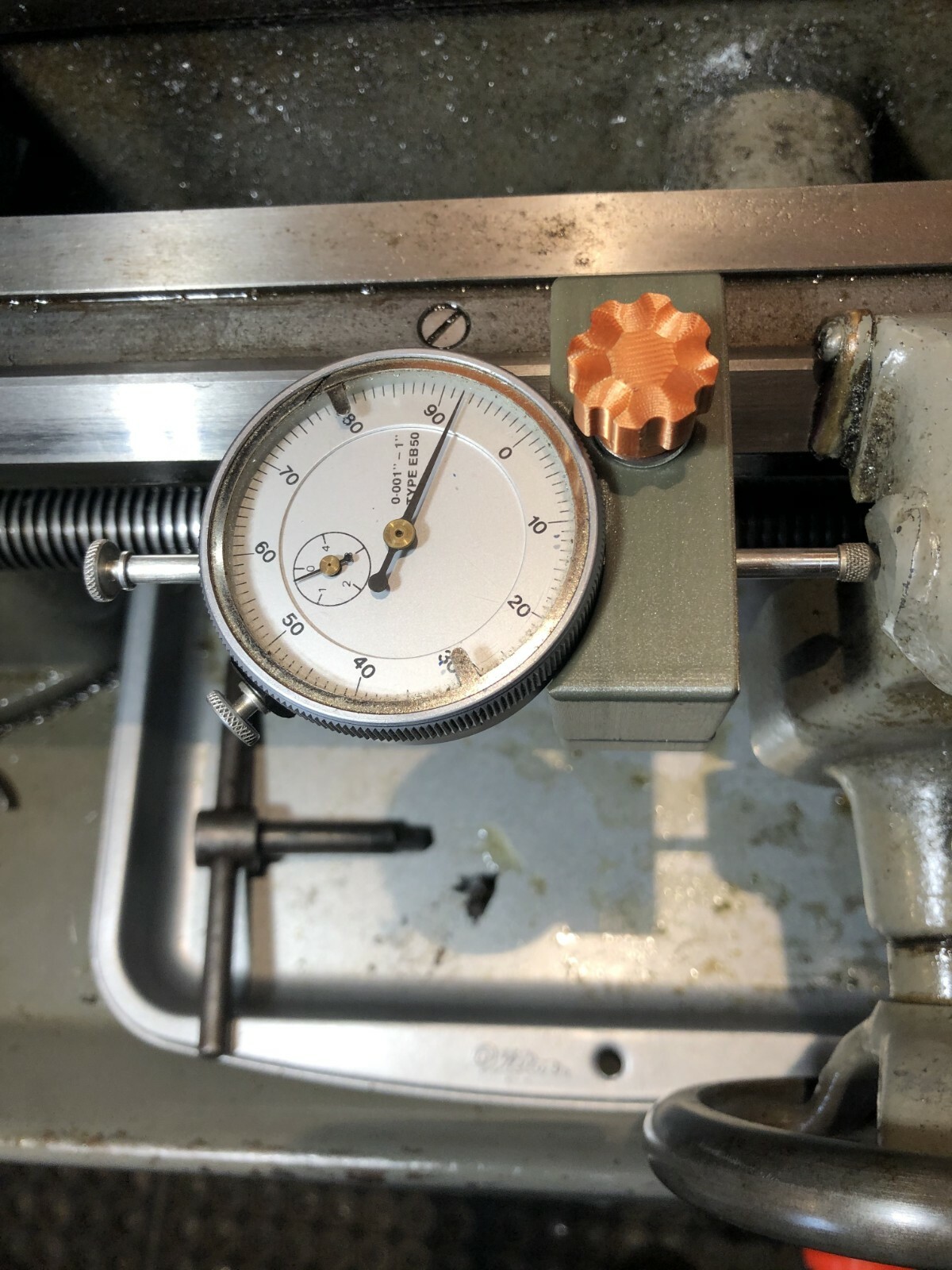 South Bend 9/10K metal lathe carriage Dial Indicator Holder! Clasp Type