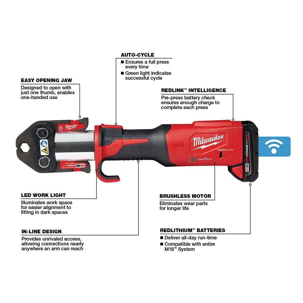 Milwaukee M18 Force Logic Press Tool With One-Key (Bare Tool)